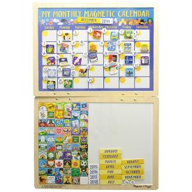 Melissa and Doug Deluxe Monthly Wooden Magnetic Calendar 