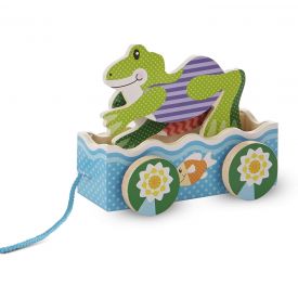 Melissa and Doug First Play Friendly Frogs Wooden Pull Toy