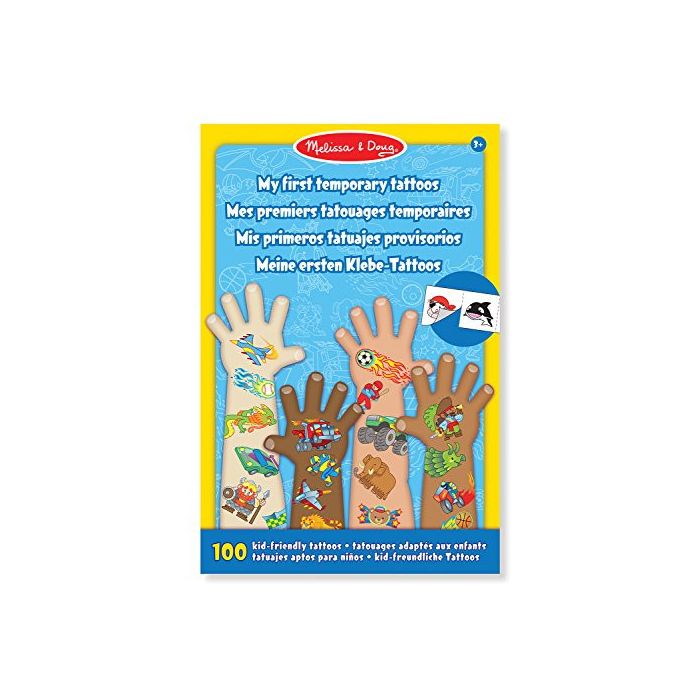 Melissa & Doug My First Temporary Tattoos: Adventure, Creatures, Sports, and More - 100+ Kid-Friendly Tattoos
