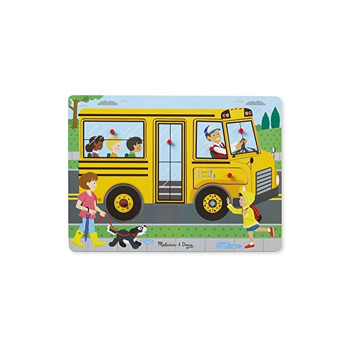 Melissa and Doug The Wheels On The Bus Sound Puzzle (6 Piece)