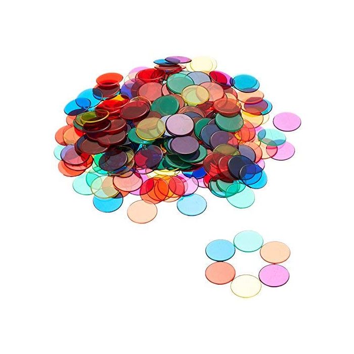 Learning Resources Transparent Counters (6 Colours)