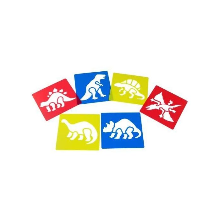 Dinosaur Themed Washable Reusable Stencils (set of 6) 