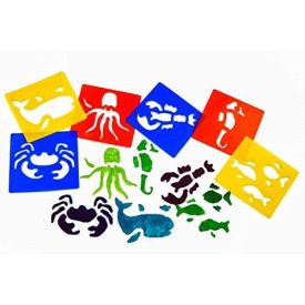 Sea Life Themed Washable Stencils (Set of 6) 