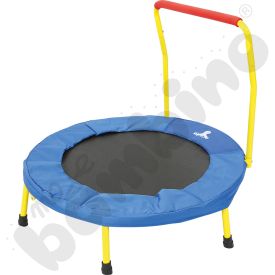 Trampoline with a railing