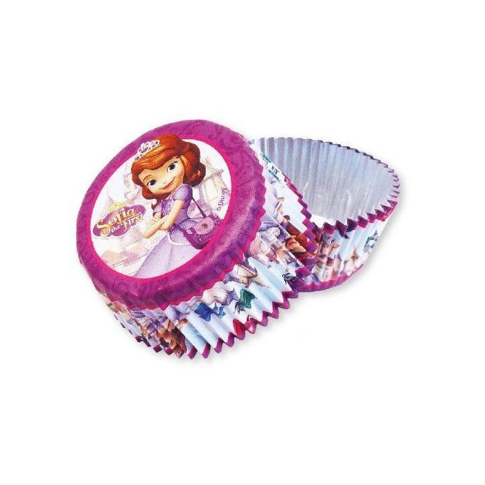 Sofia The First - 24 foil lined cup cake cases