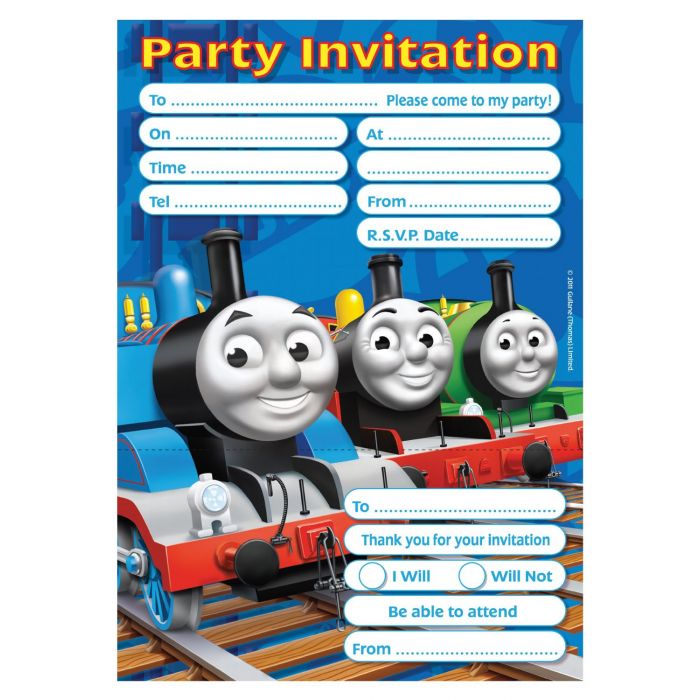 Thomas the Tank Engine- Party  Invitations