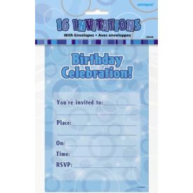 Birthday Invitations - Blue