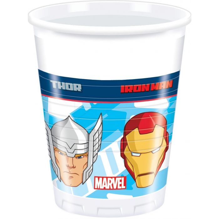 Marvel Avengers 200 ml Plastic Cups (Pack of 8)