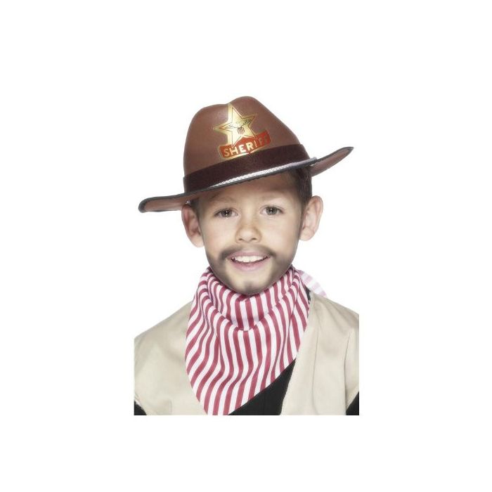 Smiffy's Cowboy Hat with Sheriff Badge - Brown Smiffy's Cowboy Hat with Sheriff Badge - Brown